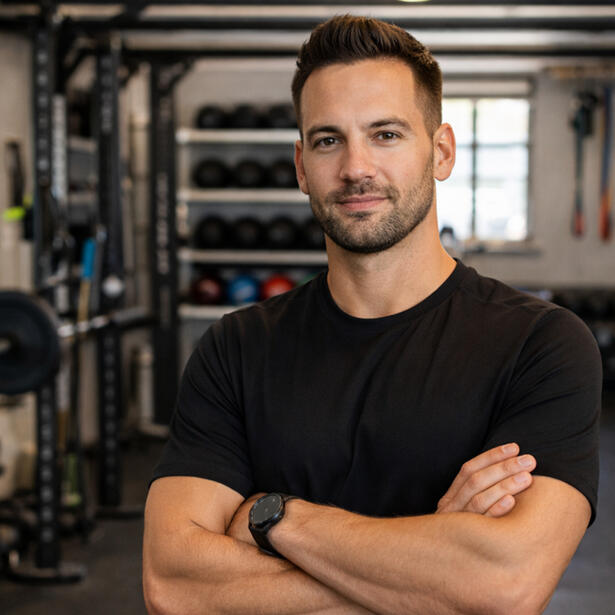 Fitness Studio Owner Checking Staff Super Fitness instructor and studio owner sitting at a desk with a laptop, reviewing trainer payroll and super contributions.
